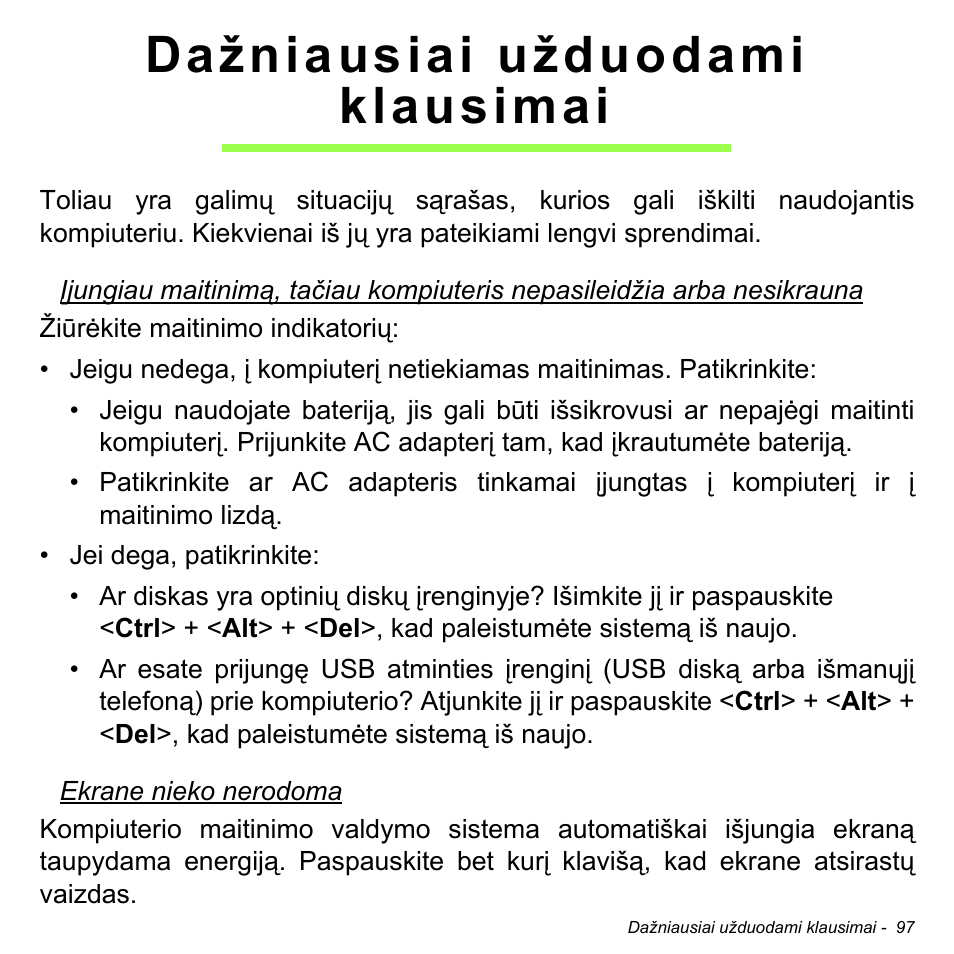 Dažniausiai užduodami klausimai | Acer Aspire S3-391 User Manual | Page 2740 / 3554