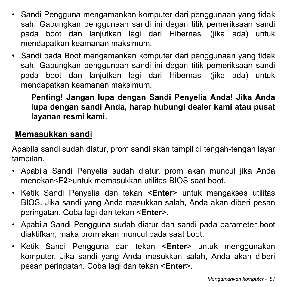 Memasukkan sandi | Acer Aspire S3-391 User Manual | Page 3400 / 3554