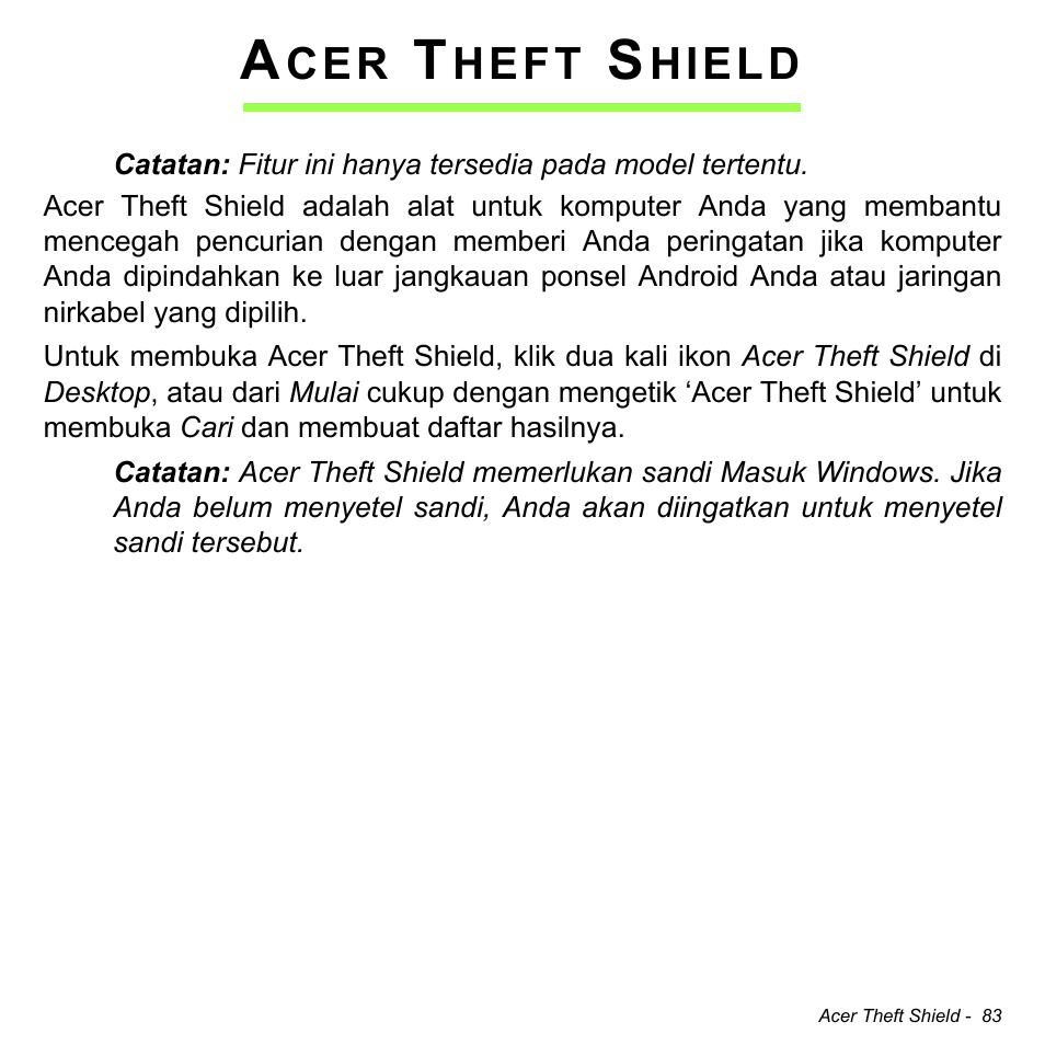 Acer theft shield, Heft, Hield | Acer Aspire S3-391 User Manual | Page 3402 / 3554