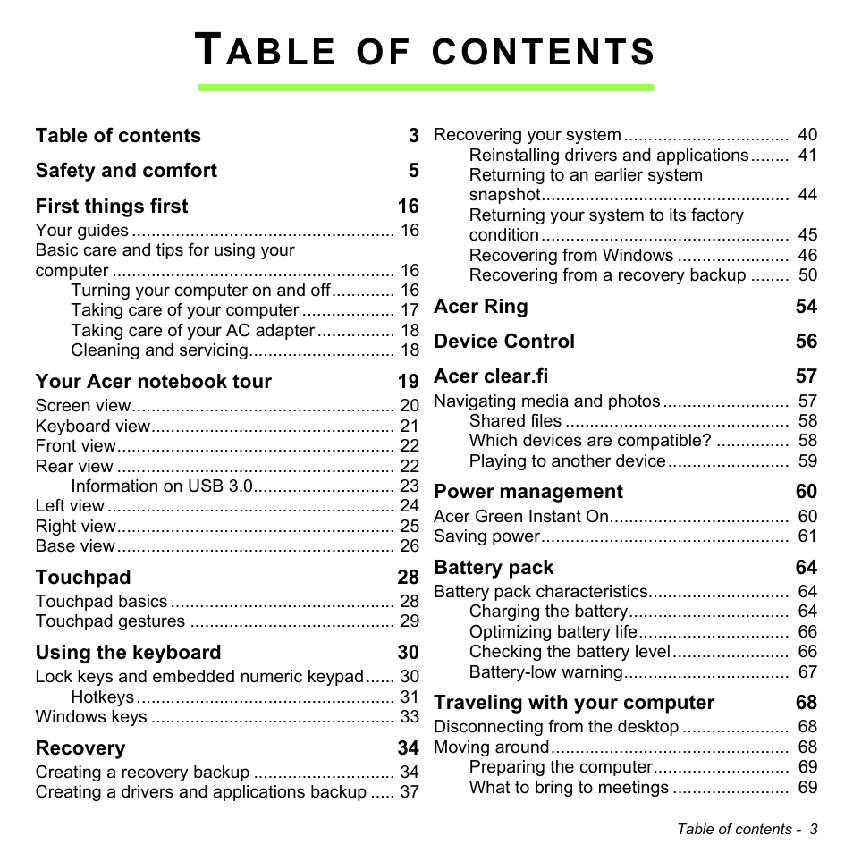 Acer Aspire S3-391 User Manual | Page 4 / 3554