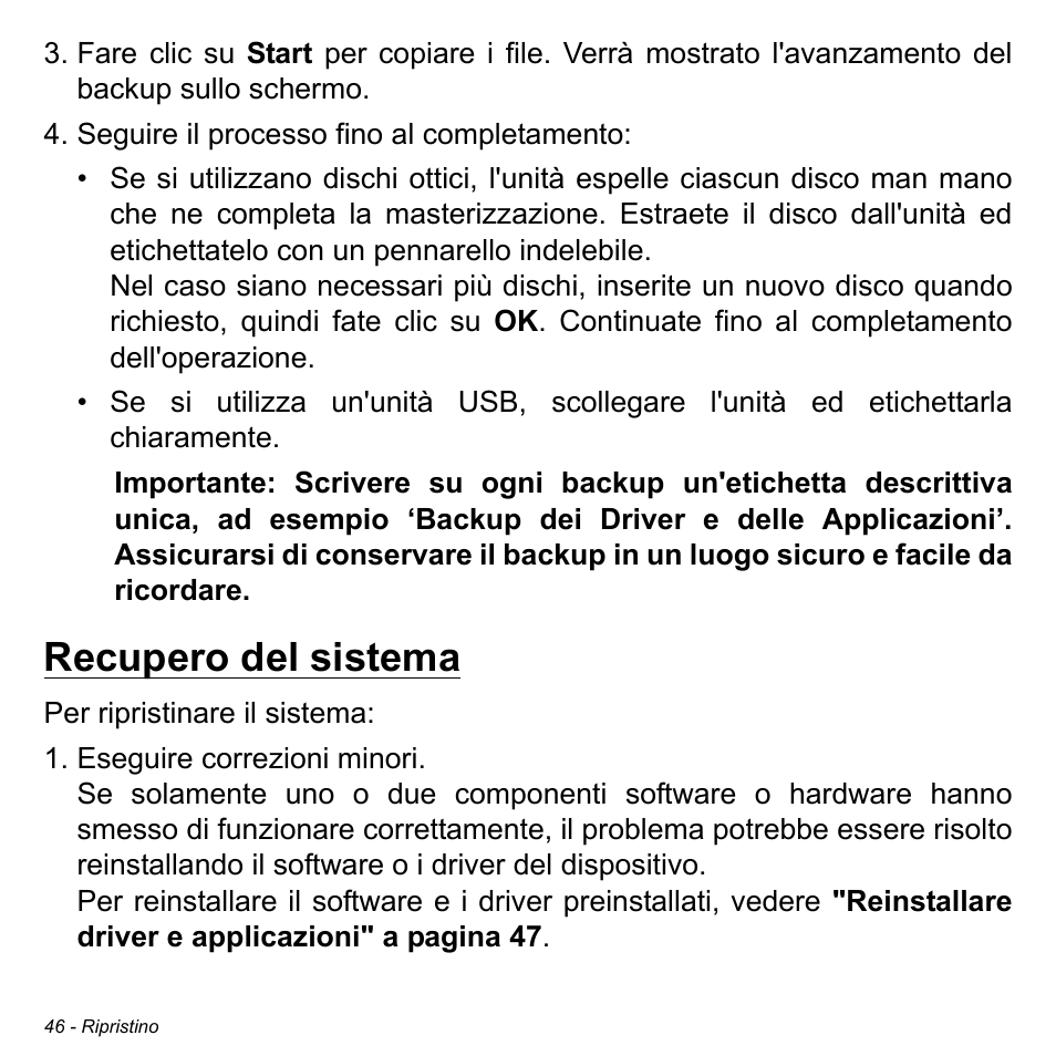 Recupero del sistema | Acer Aspire S3-391 User Manual | Page 411 / 3554