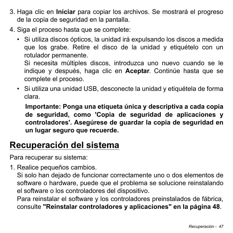 Recuperación del sistema | Acer Aspire S3-391 User Manual | Page 534 / 3554