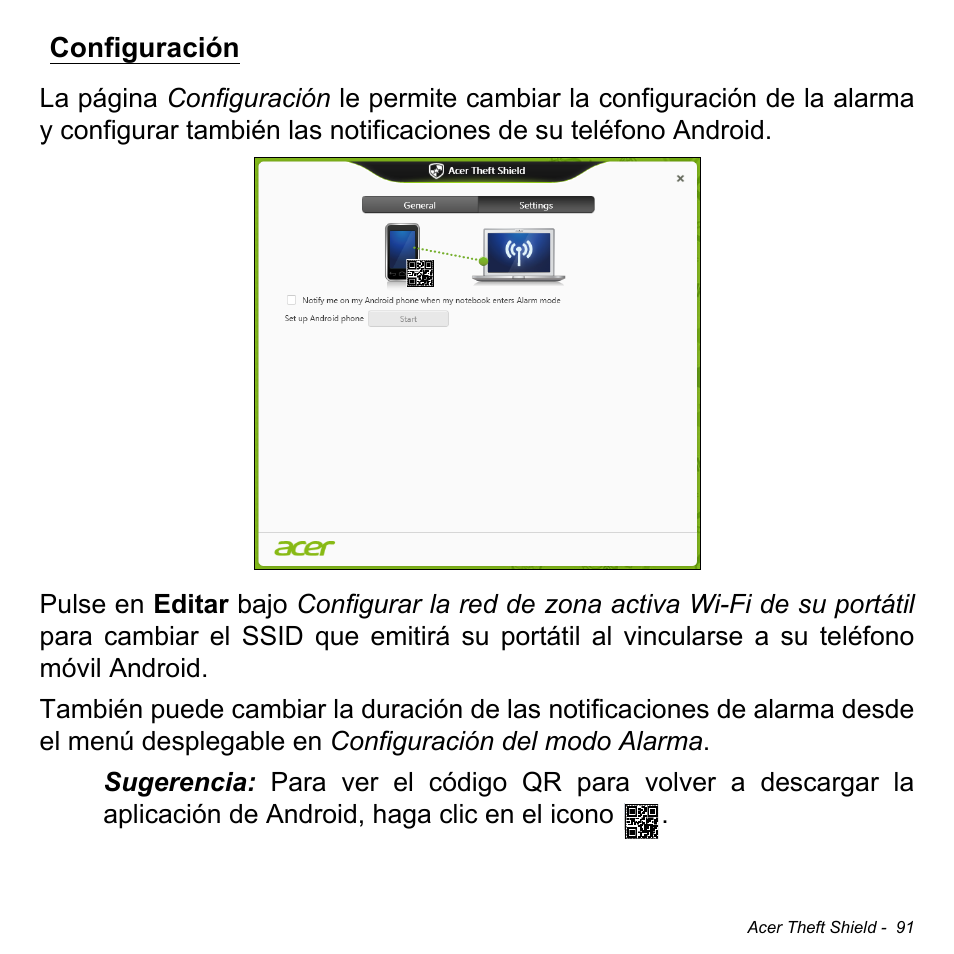 Configuración | Acer Aspire S3-391 User Manual | Page 578 / 3554