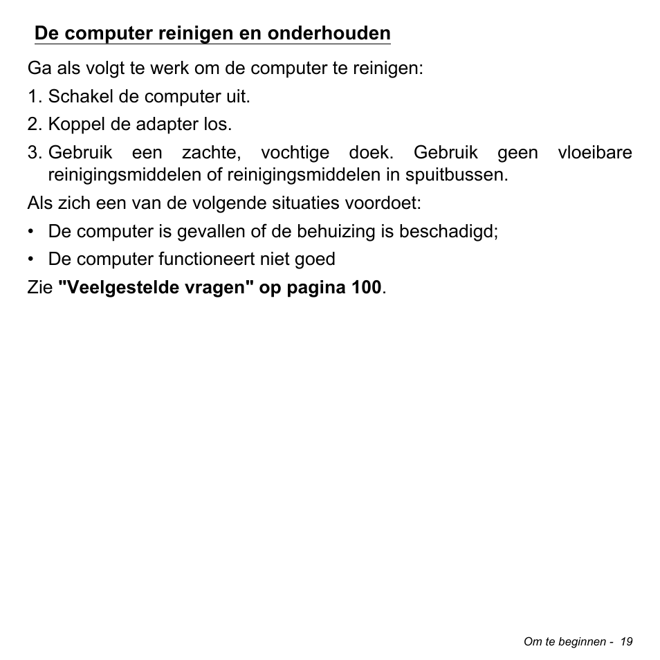 De computer reinigen en onderhouden | Acer Aspire S3-391 User Manual | Page 754 / 3554