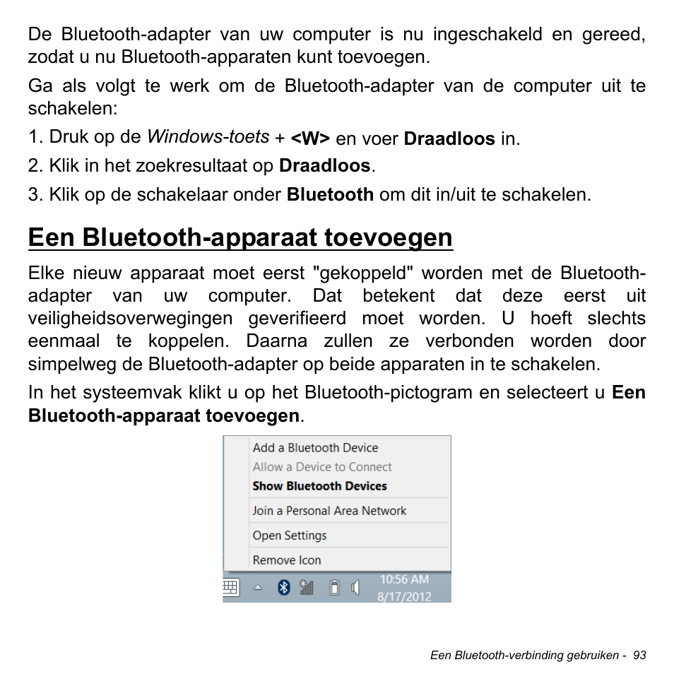 Een bluetooth-apparaat toevoegen | Acer Aspire S3-391 User Manual | Page 828 / 3554
