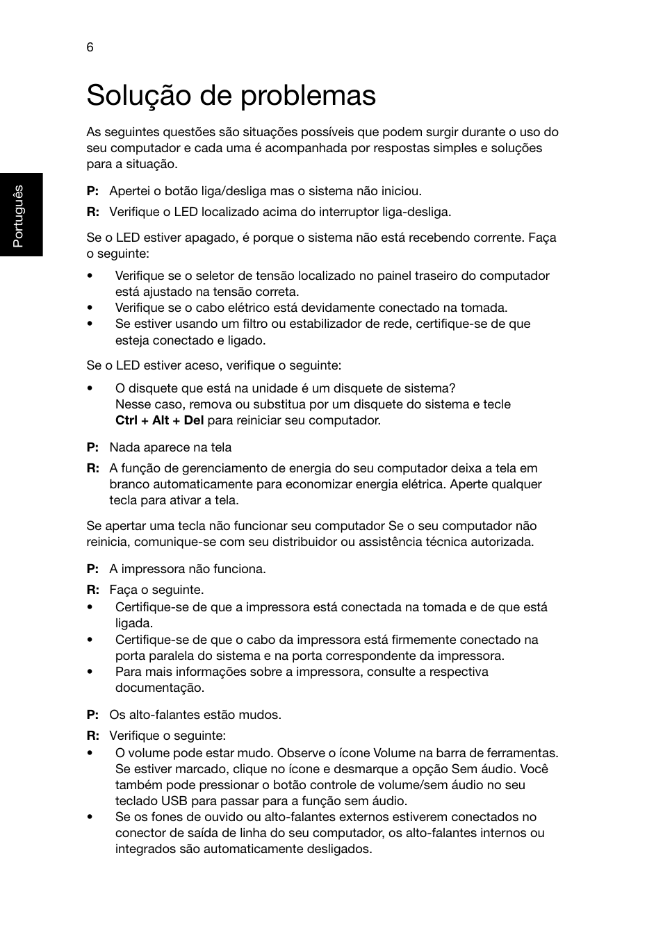 Solução de problemas | Acer RL80 User Manual | Page 236 / 764