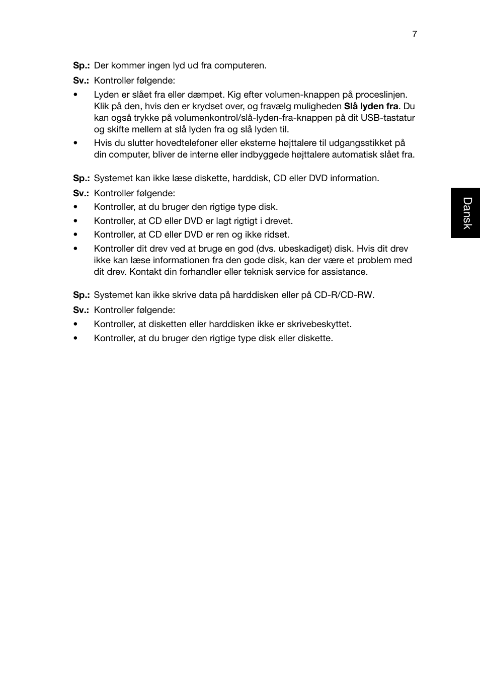 Danskdansk | Acer RL80 User Manual | Page 317 / 764