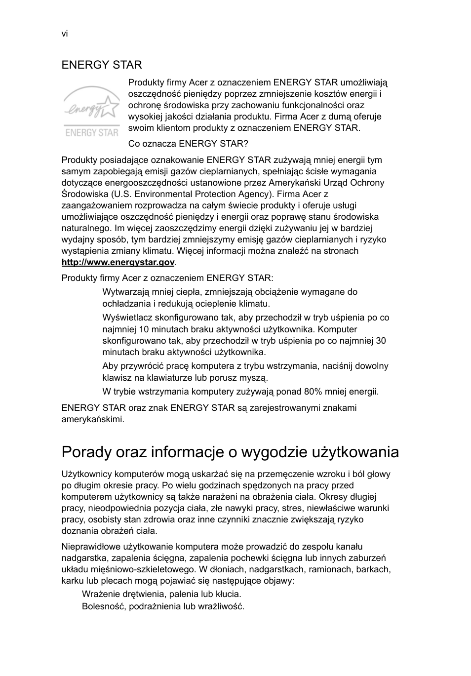 Porady oraz informacje o wygodzie użytkowania | Acer RL80 User Manual | Page 414 / 764