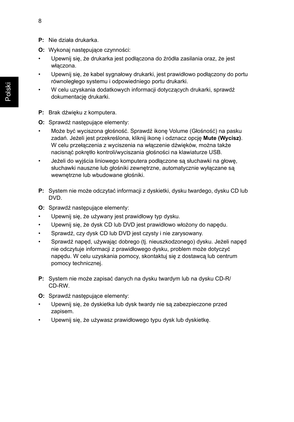 Polski | Acer RL80 User Manual | Page 426 / 764