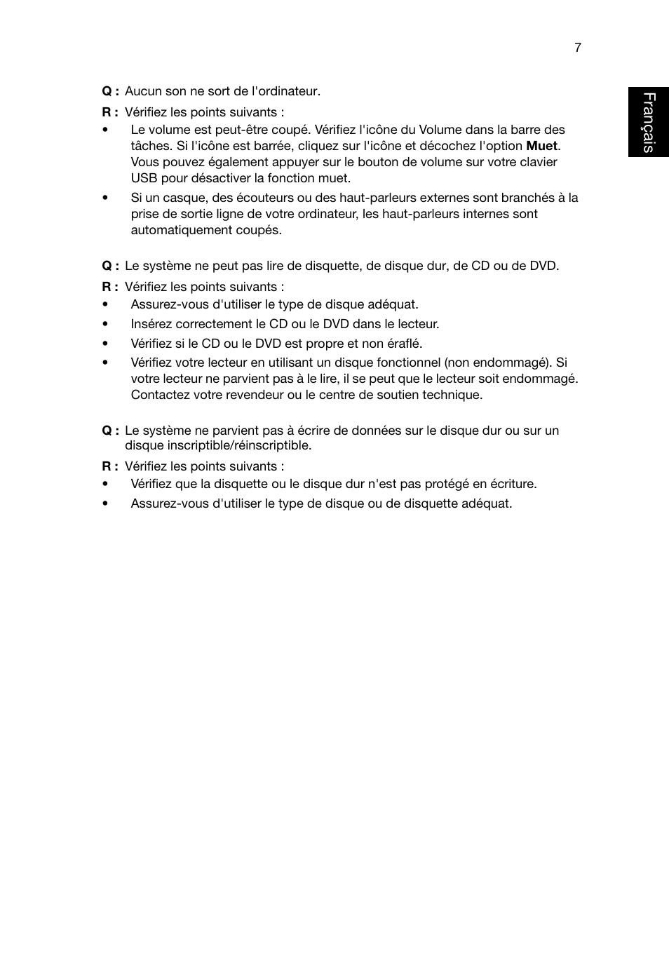 Français | Acer RL80 User Manual | Page 73 / 764