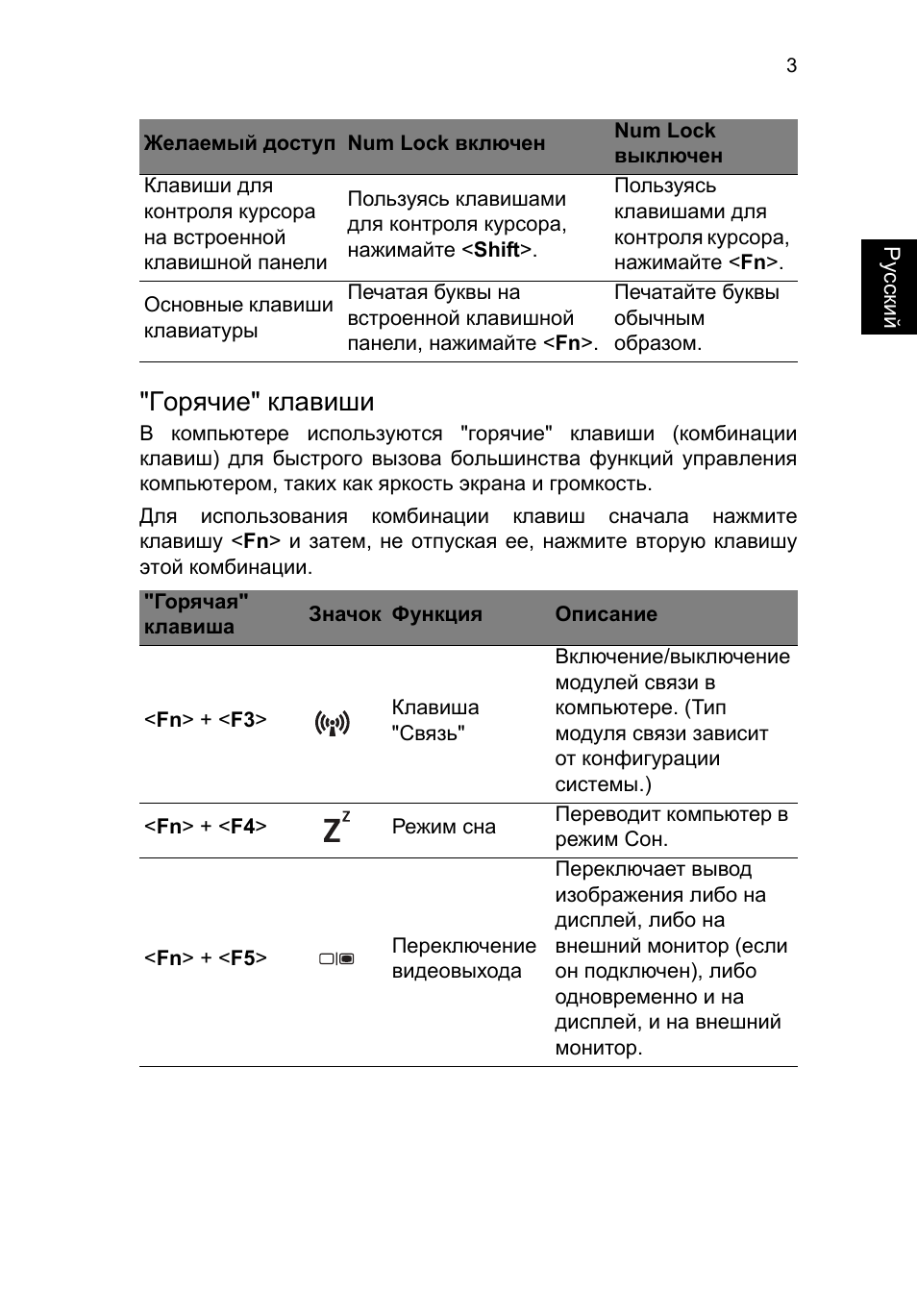 Горячие" клавиши | Acer TravelMate P253-MG User Manual | Page 1035 / 2736