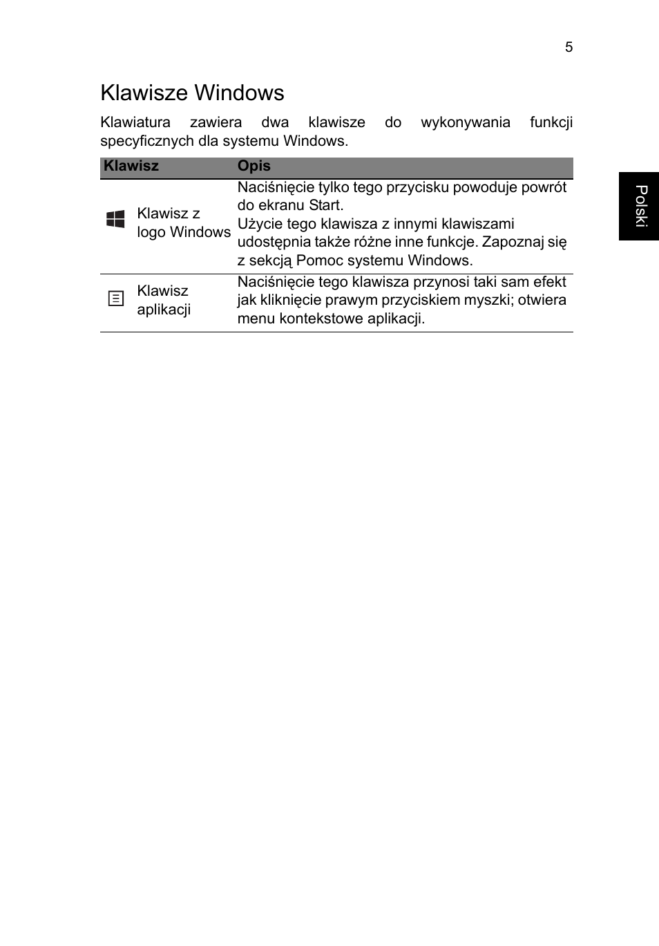 Klawisze windows | Acer TravelMate P253-MG User Manual | Page 1135 / 2736