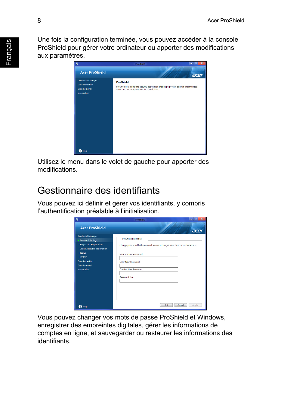 Gestionnaire des identifiants | Acer TravelMate P253-MG User Manual | Page 116 / 2736