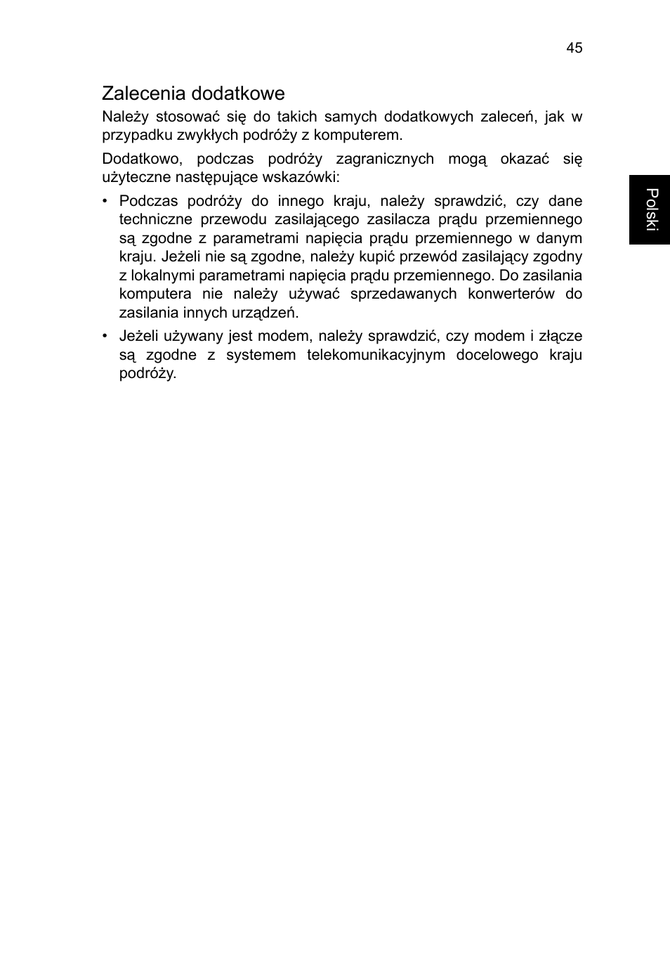 Zalecenia dodatkowe | Acer TravelMate P253-MG User Manual | Page 1175 / 2736