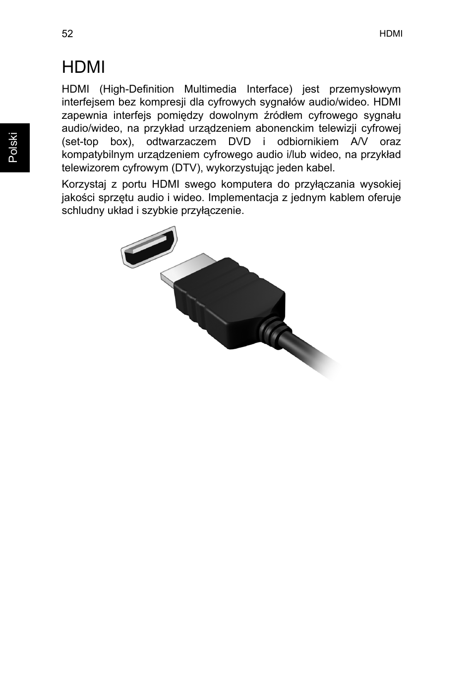 Hdmi, Hdmi 52 | Acer TravelMate P253-MG User Manual | Page 1182 / 2736