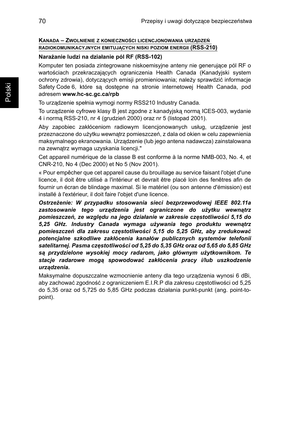 Polski | Acer TravelMate P253-MG User Manual | Page 1200 / 2736