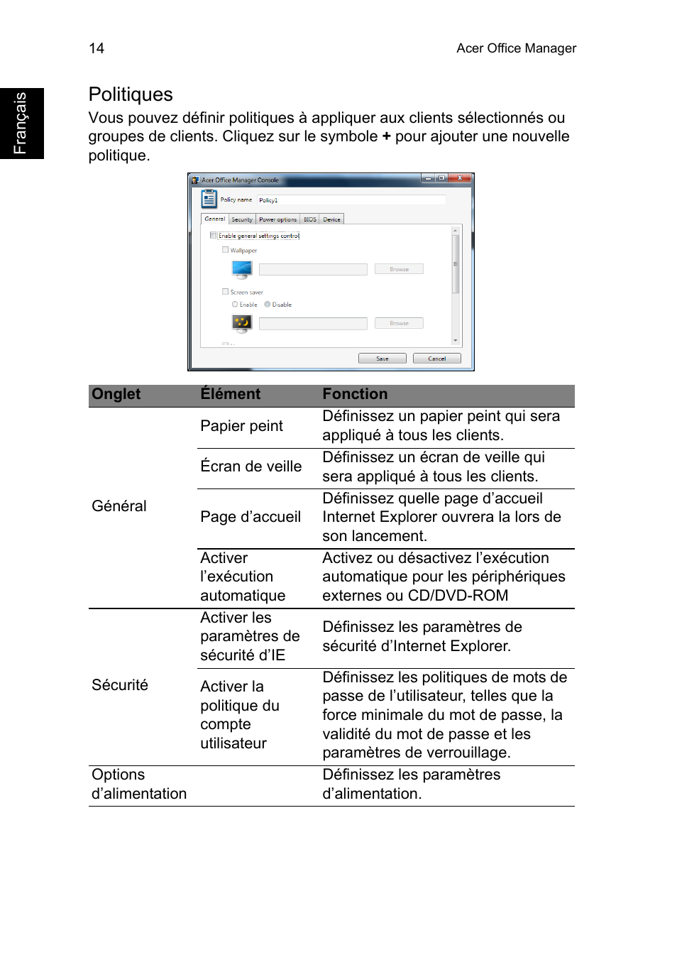 Politiques | Acer TravelMate P253-MG User Manual | Page 122 / 2736