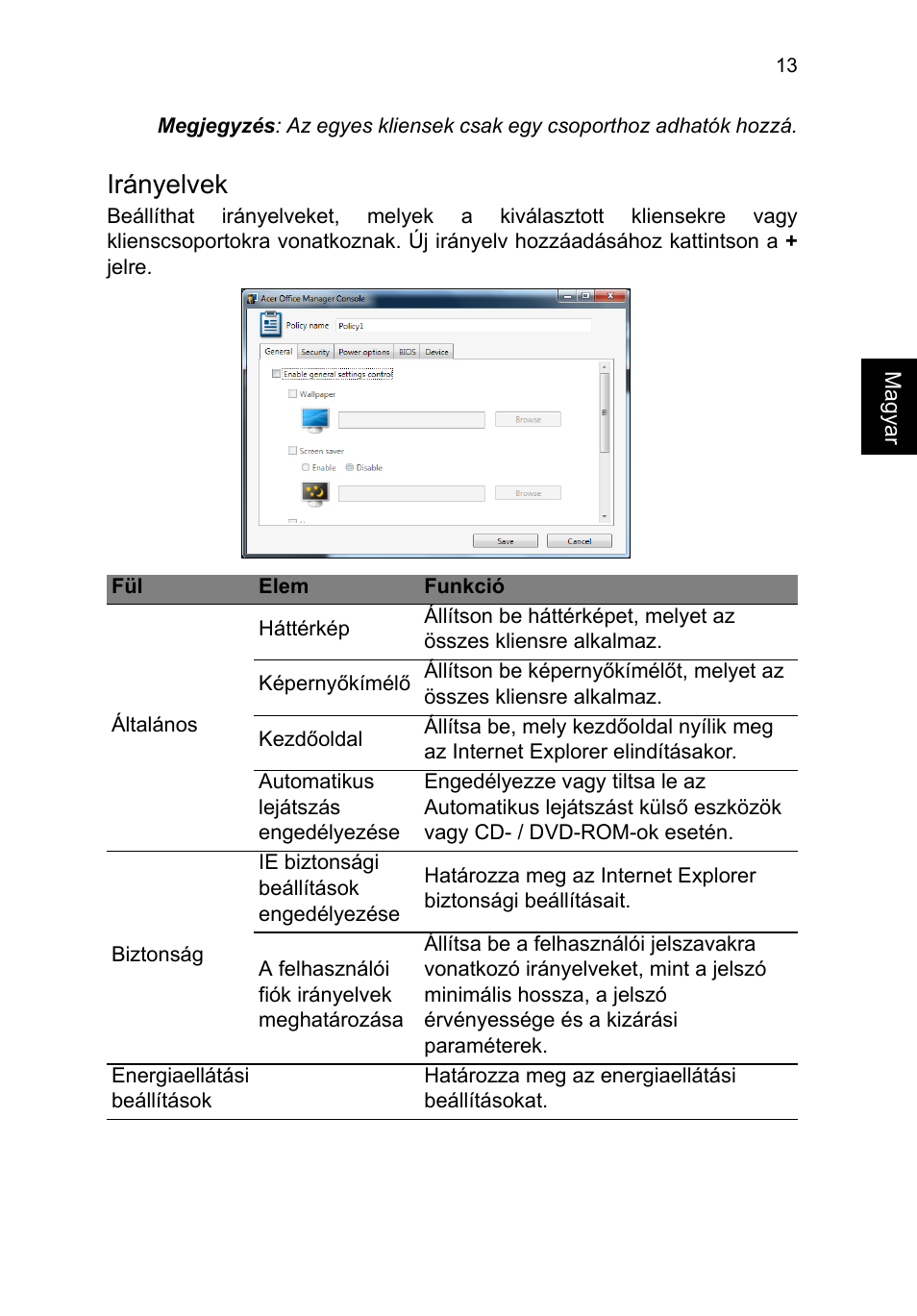 Irányelvek | Acer TravelMate P253-MG User Manual | Page 1235 / 2736