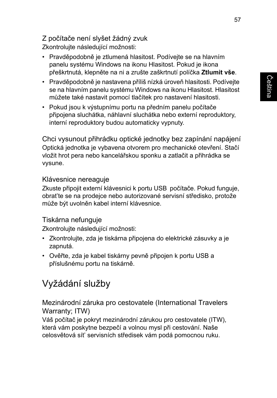 Vyžádání služby | Acer TravelMate P253-MG User Manual | Page 1371 / 2736