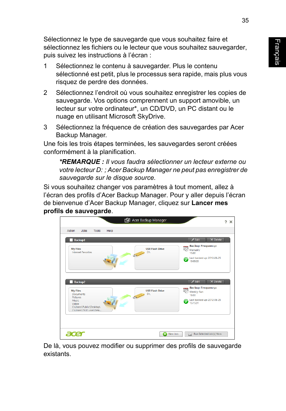 Français | Acer TravelMate P253-MG User Manual | Page 143 / 2736