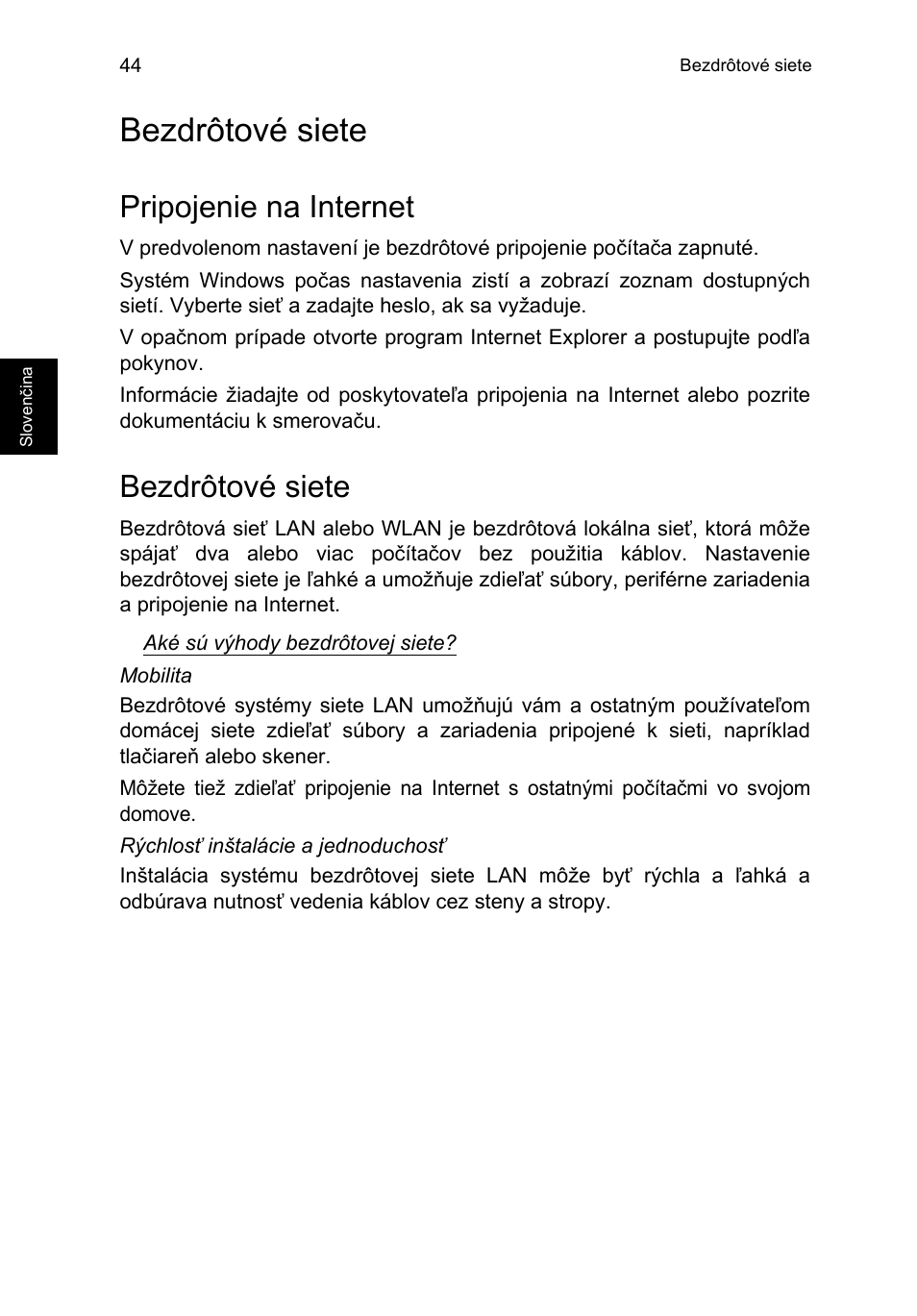 Bezdrôtové siete, Pripojenie na internet | Acer TravelMate P253-MG User Manual | Page 1450 / 2736