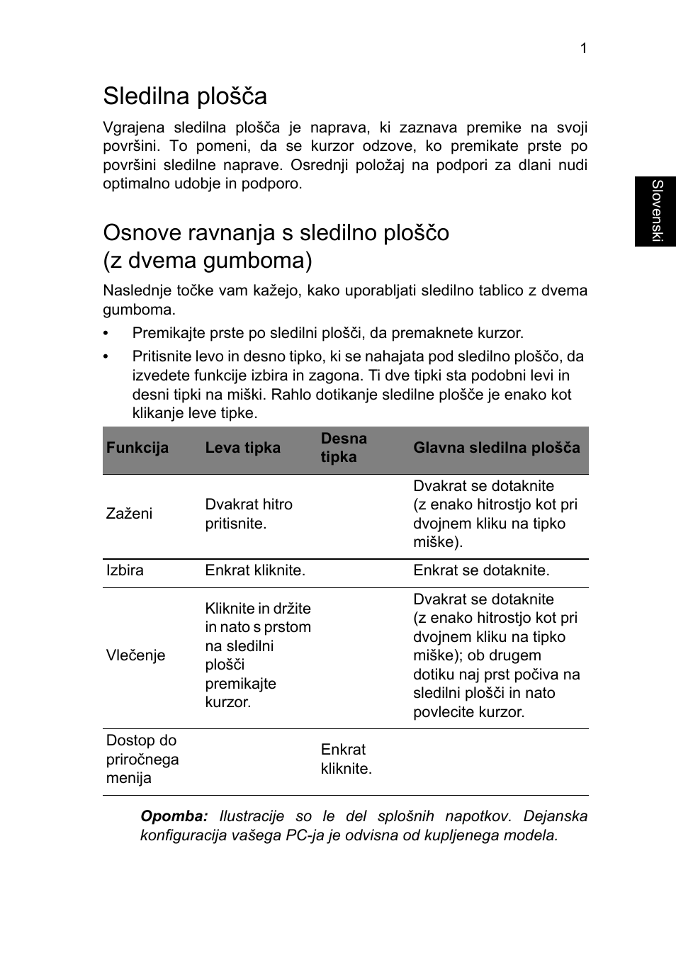 Sledilna plošča, Sledilna plošča 1 | Acer TravelMate P253-MG User Manual | Page 1497 / 2736