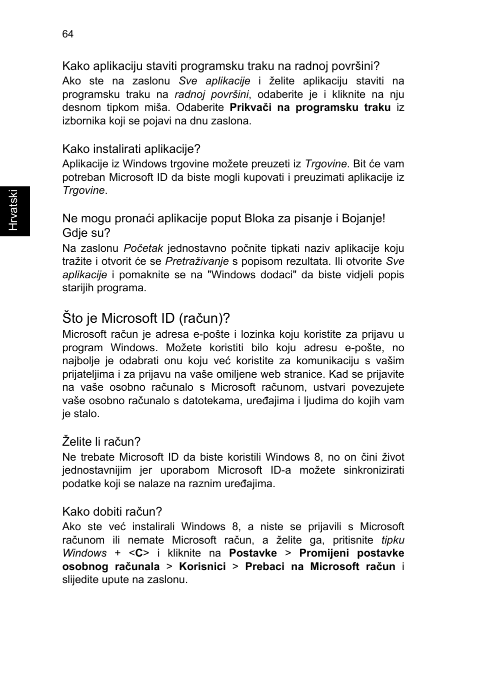 Što je microsoft id (račun) | Acer TravelMate P253-MG User Manual | Page 1652 / 2736