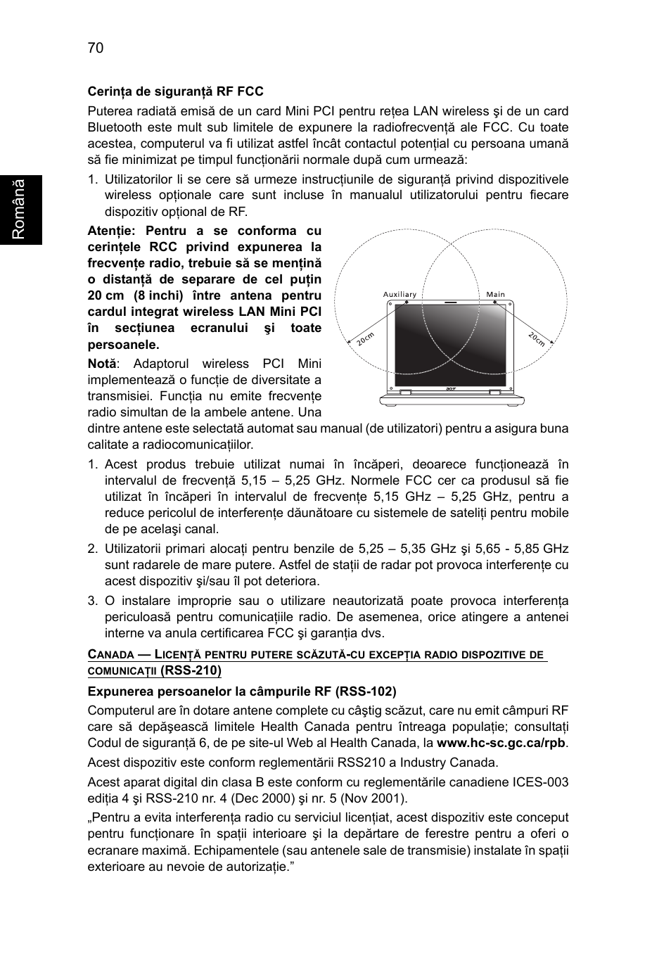 Român ă | Acer TravelMate P253-MG User Manual | Page 1750 / 2736