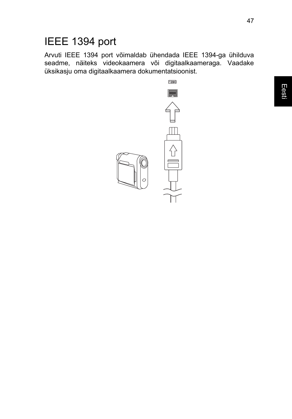 Ieee 1394 port | Acer TravelMate P253-MG User Manual | Page 1911 / 2736