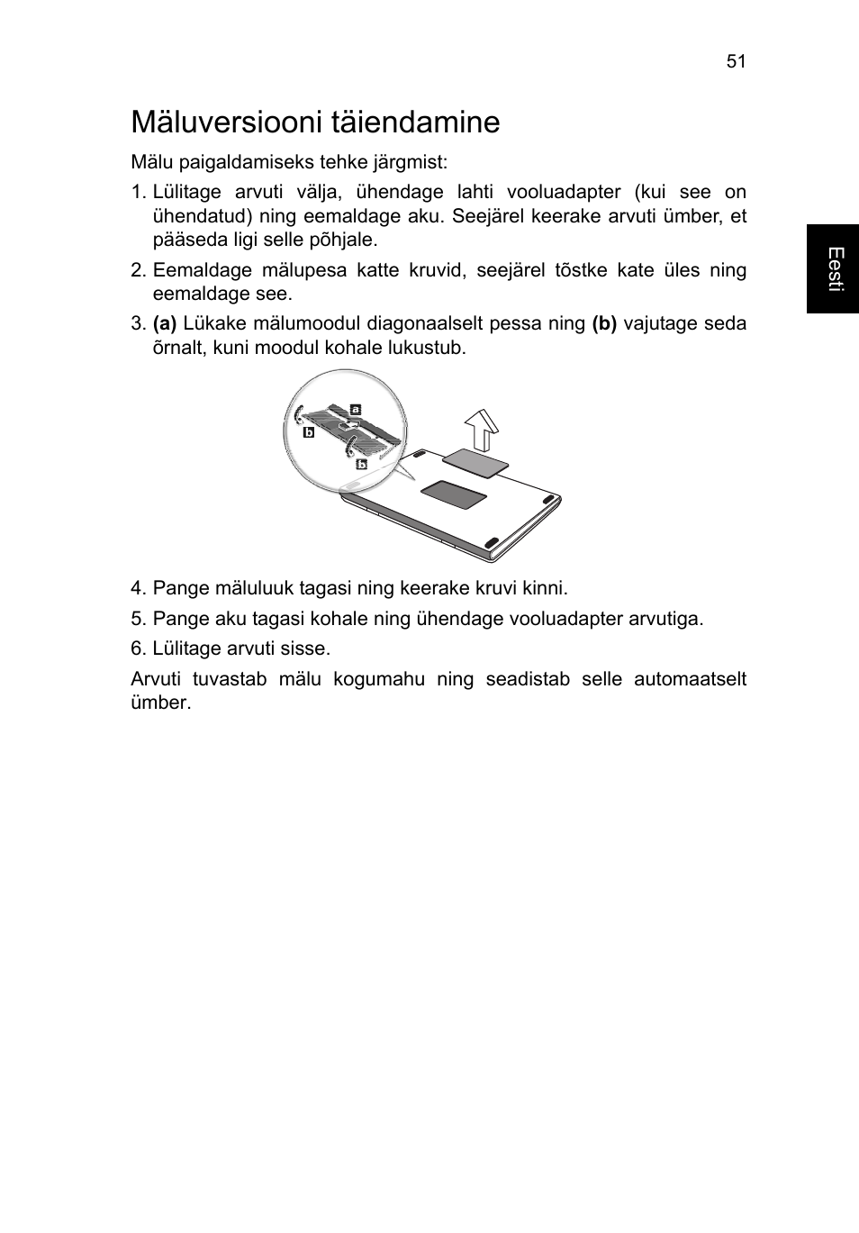 Mäluversiooni täiendamine | Acer TravelMate P253-MG User Manual | Page 1915 / 2736