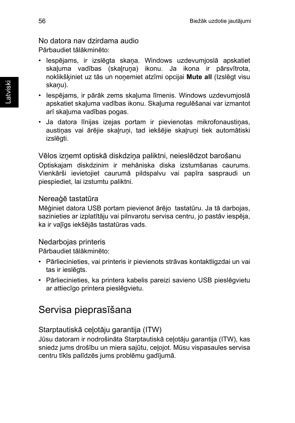 Servisa pieprasīšana | Acer TravelMate P253-MG User Manual | Page 2008 / 2736