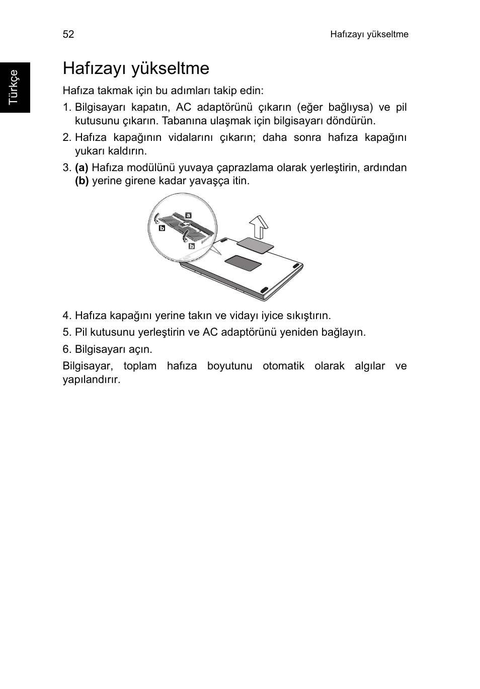 Hafızayı yükseltme | Acer TravelMate P253-MG User Manual | Page 2288 / 2736