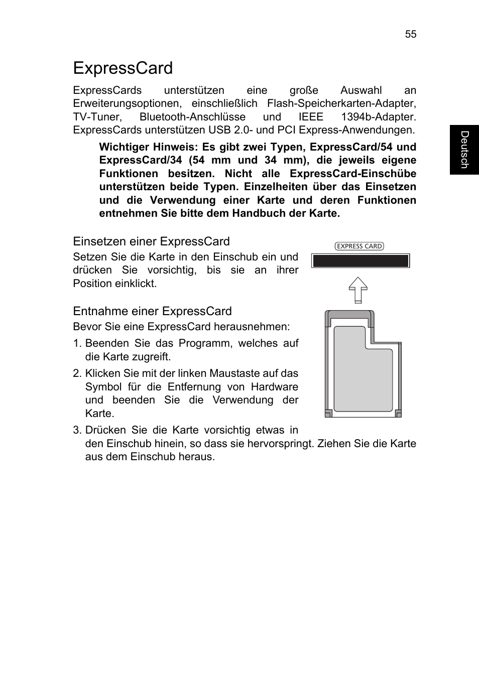 Expresscard | Acer TravelMate P253-MG User Manual | Page 259 / 2736