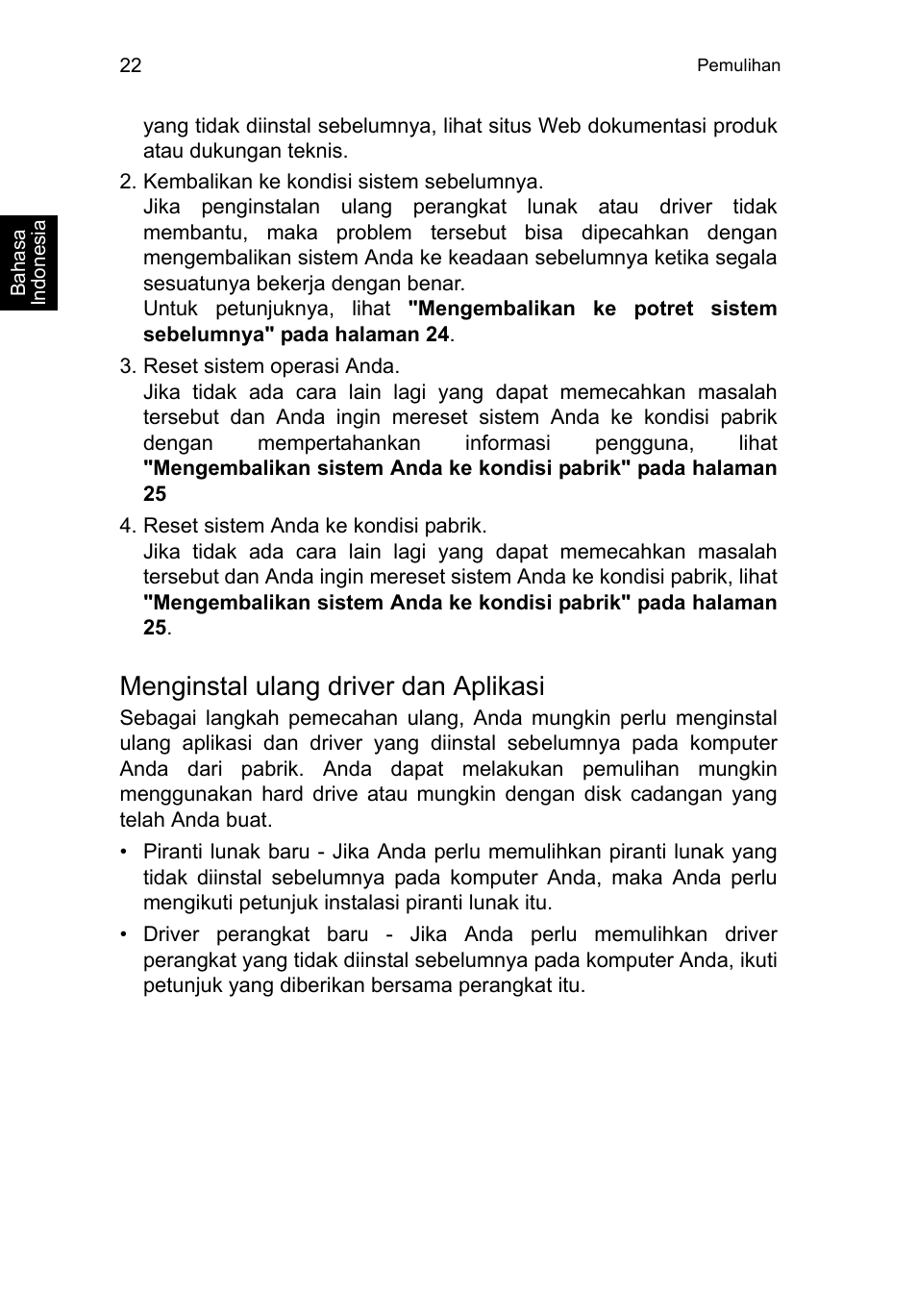 Menginstal ulang driver dan aplikasi | Acer TravelMate P253-MG User Manual | Page 2592 / 2736