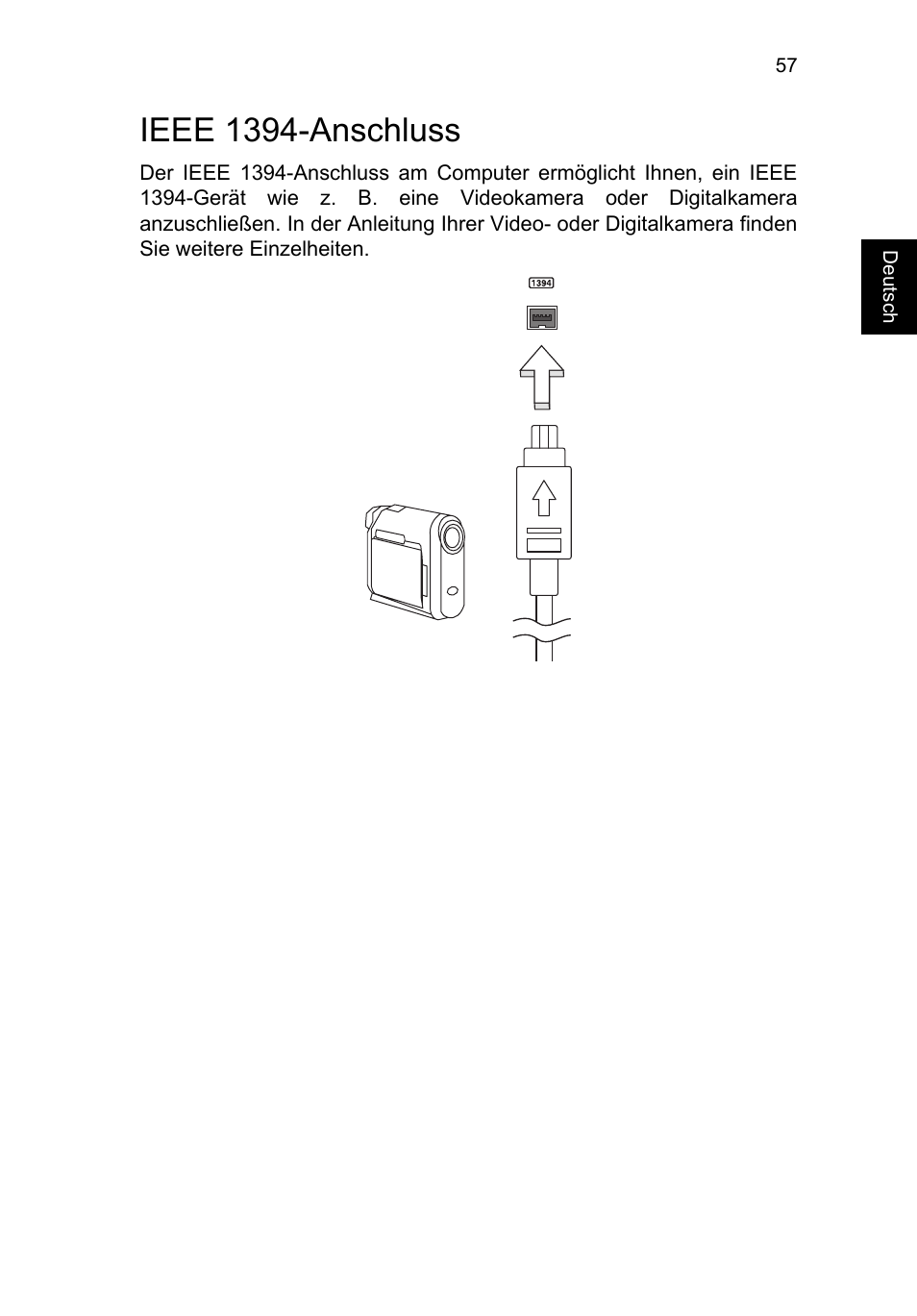 Ieee 1394-anschluss | Acer TravelMate P253-MG User Manual | Page 261 / 2736