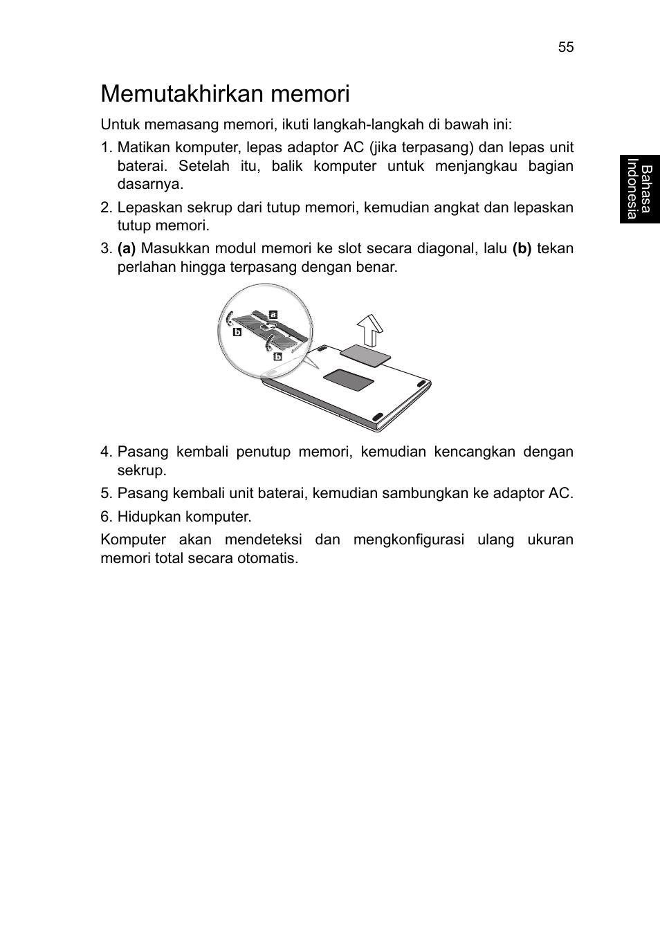 Memutakhirkan memori | Acer TravelMate P253-MG User Manual | Page 2625 / 2736