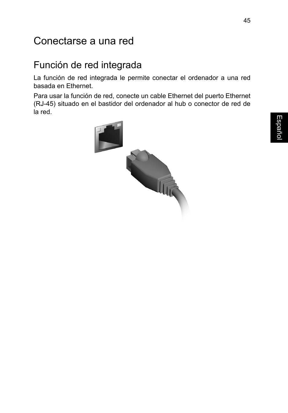 Conectarse a una red, Función de red integrada | Acer TravelMate P253-MG User Manual | Page 441 / 2736