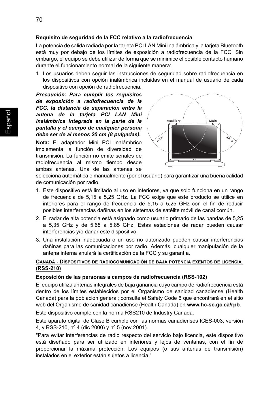 Esp a ñol | Acer TravelMate P253-MG User Manual | Page 466 / 2736