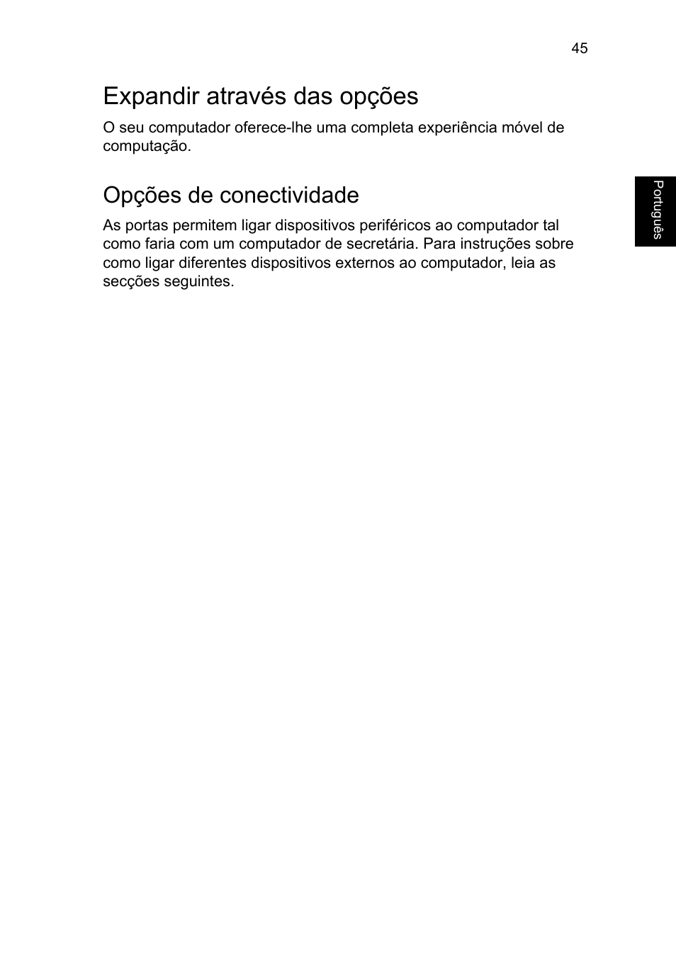 Expandir através das opções, Opções de conectividade | Acer TravelMate P253-MG User Manual | Page 533 / 2736