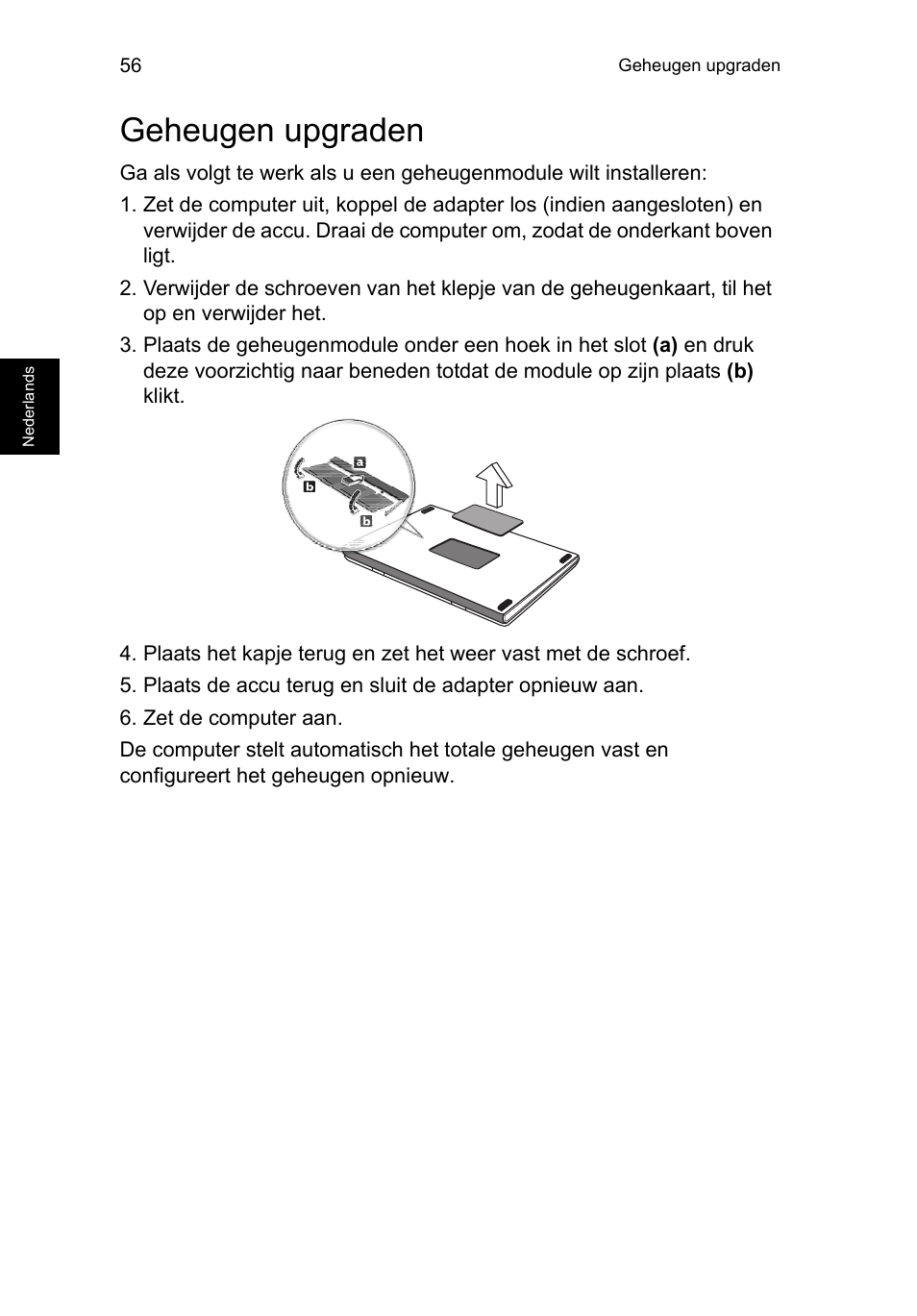 Geheugen upgraden | Acer TravelMate P253-MG User Manual | Page 636 / 2736