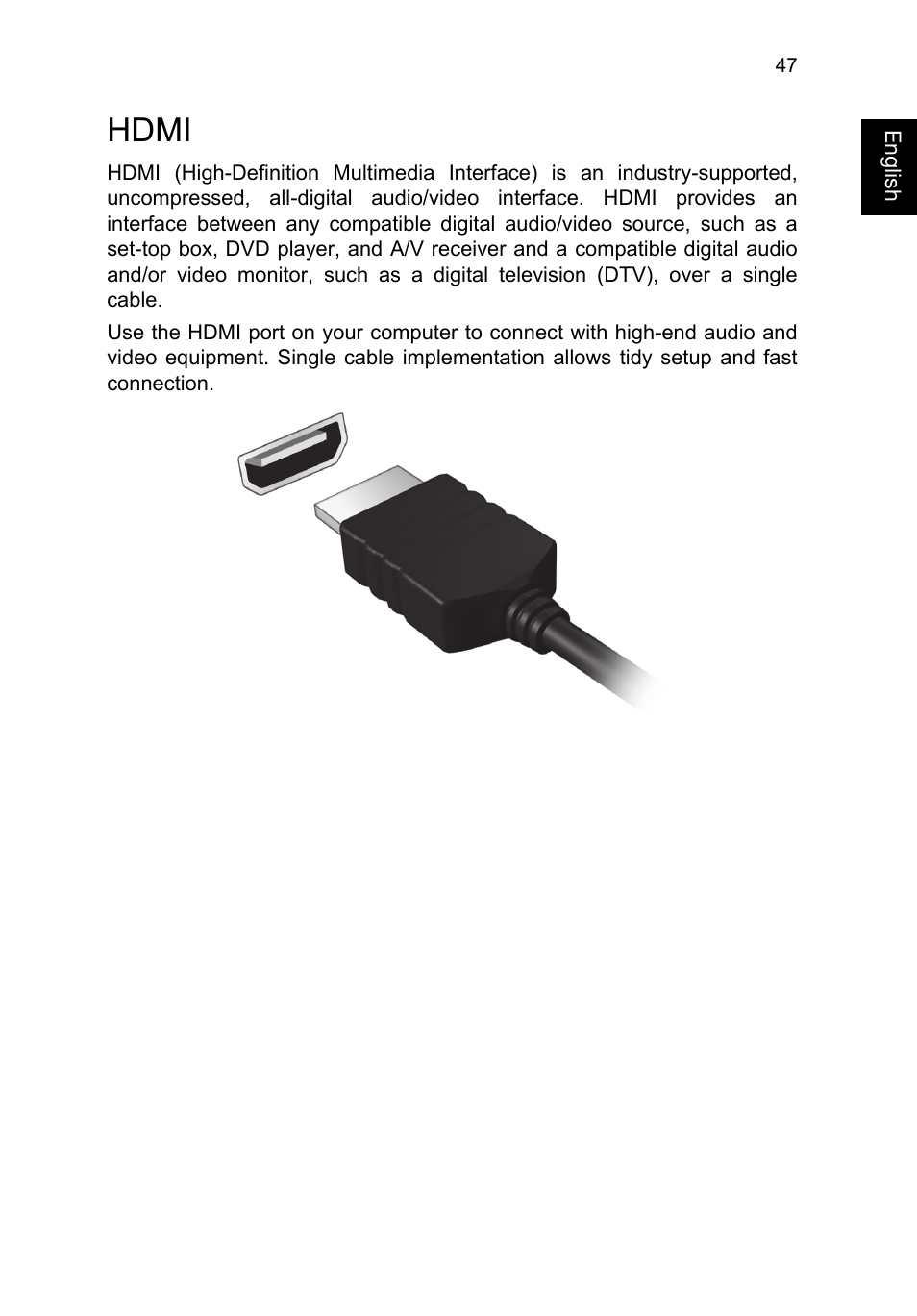 Hdmi | Acer TravelMate P253-MG User Manual | Page 67 / 2736