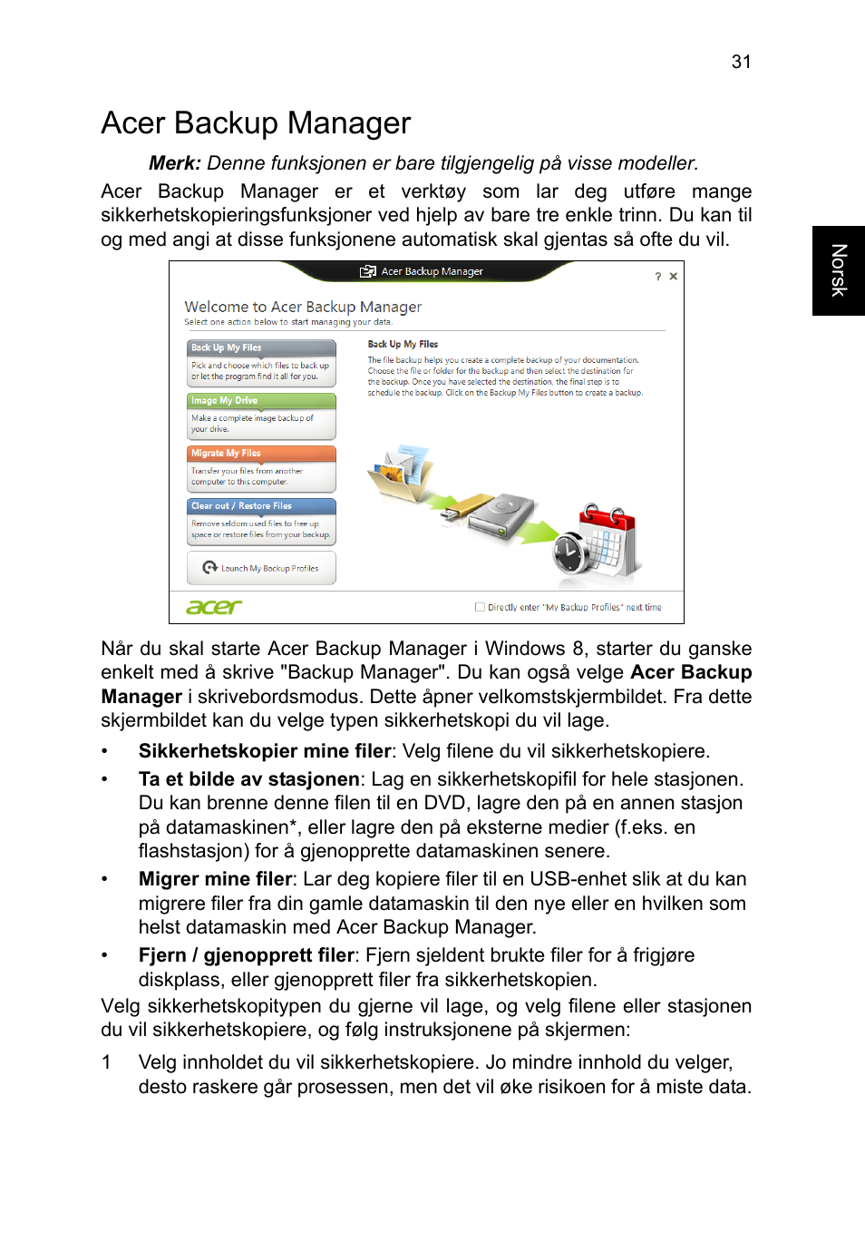 Acer backup manager | Acer TravelMate P253-MG User Manual | Page 705 / 2736