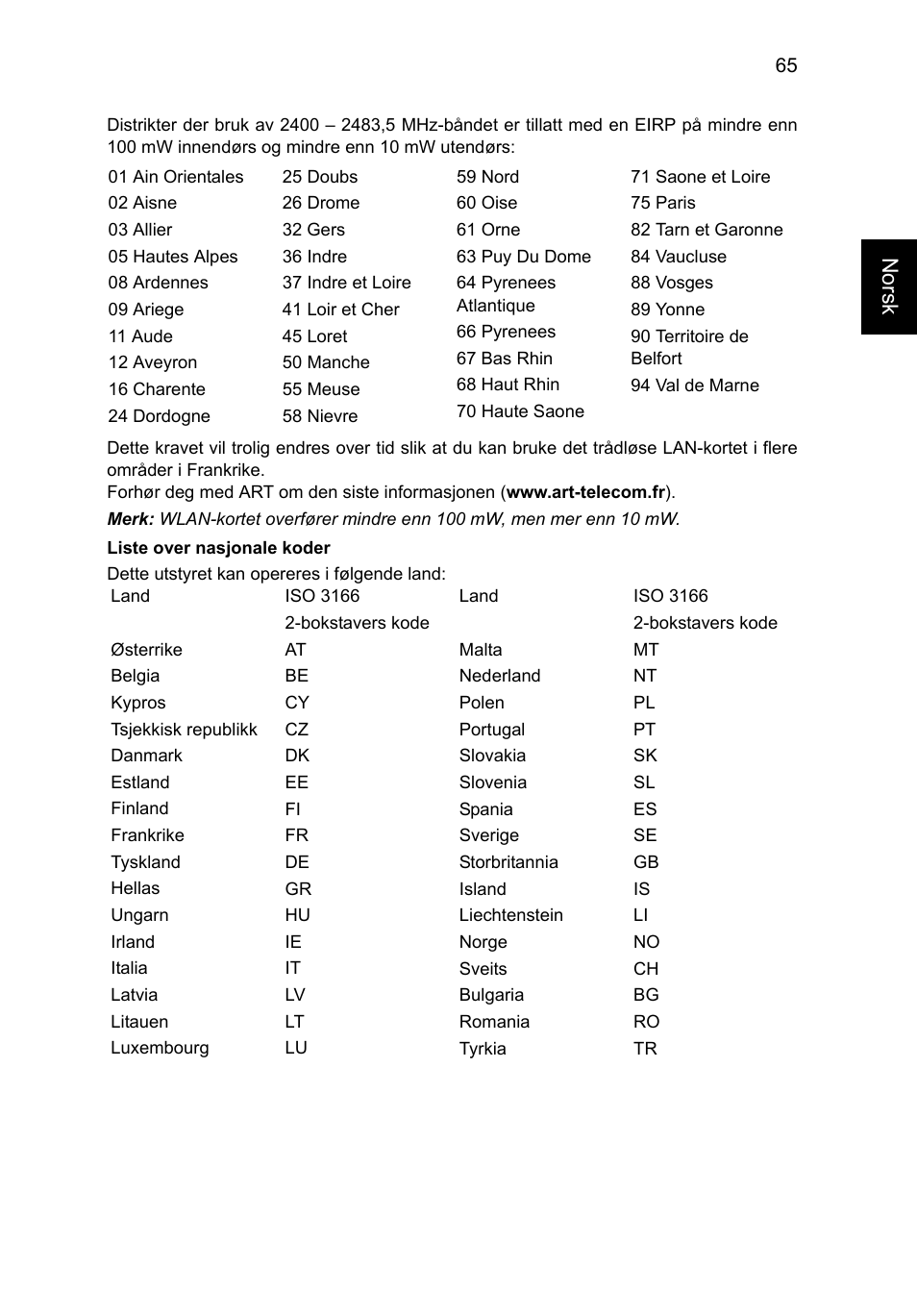 Norsk | Acer TravelMate P253-MG User Manual | Page 739 / 2736