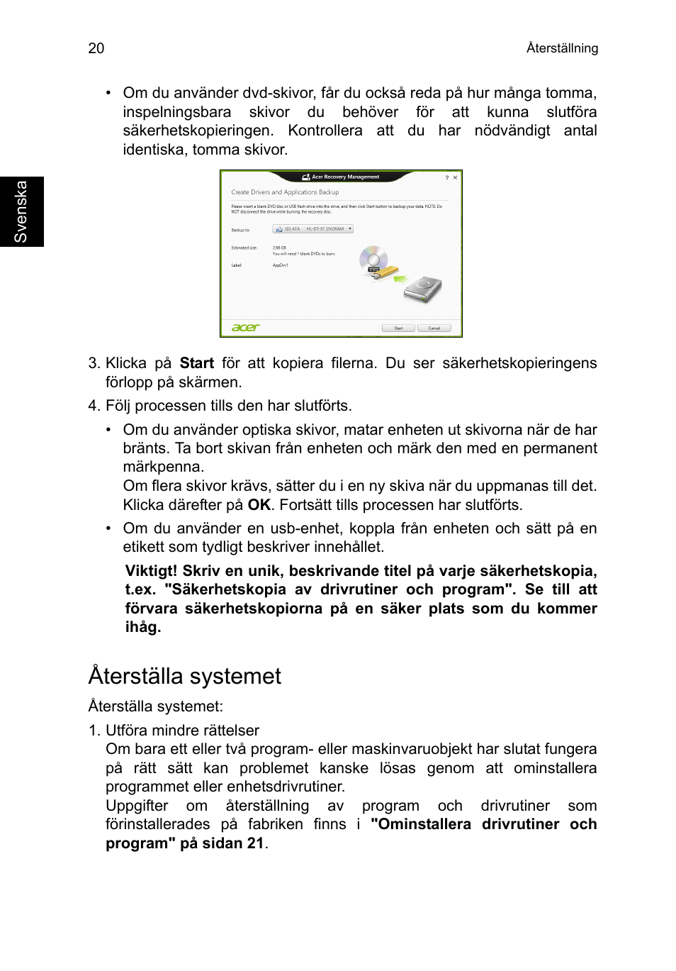 Återställa systemet | Acer TravelMate P253-MG User Manual | Page 872 / 2736