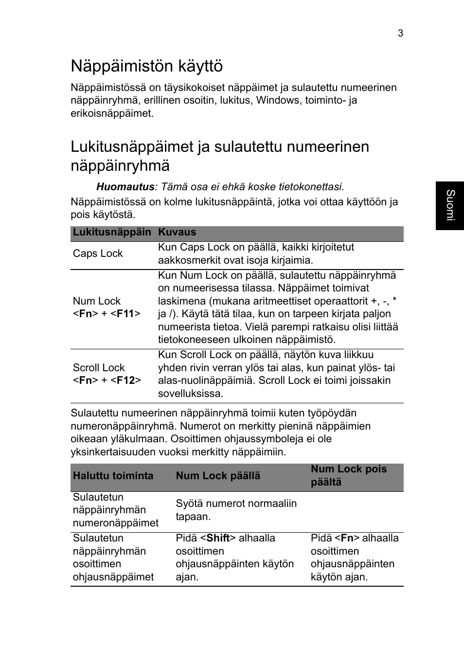 Näppäimistön käyttö | Acer TravelMate P253-MG User Manual | Page 943 / 2736