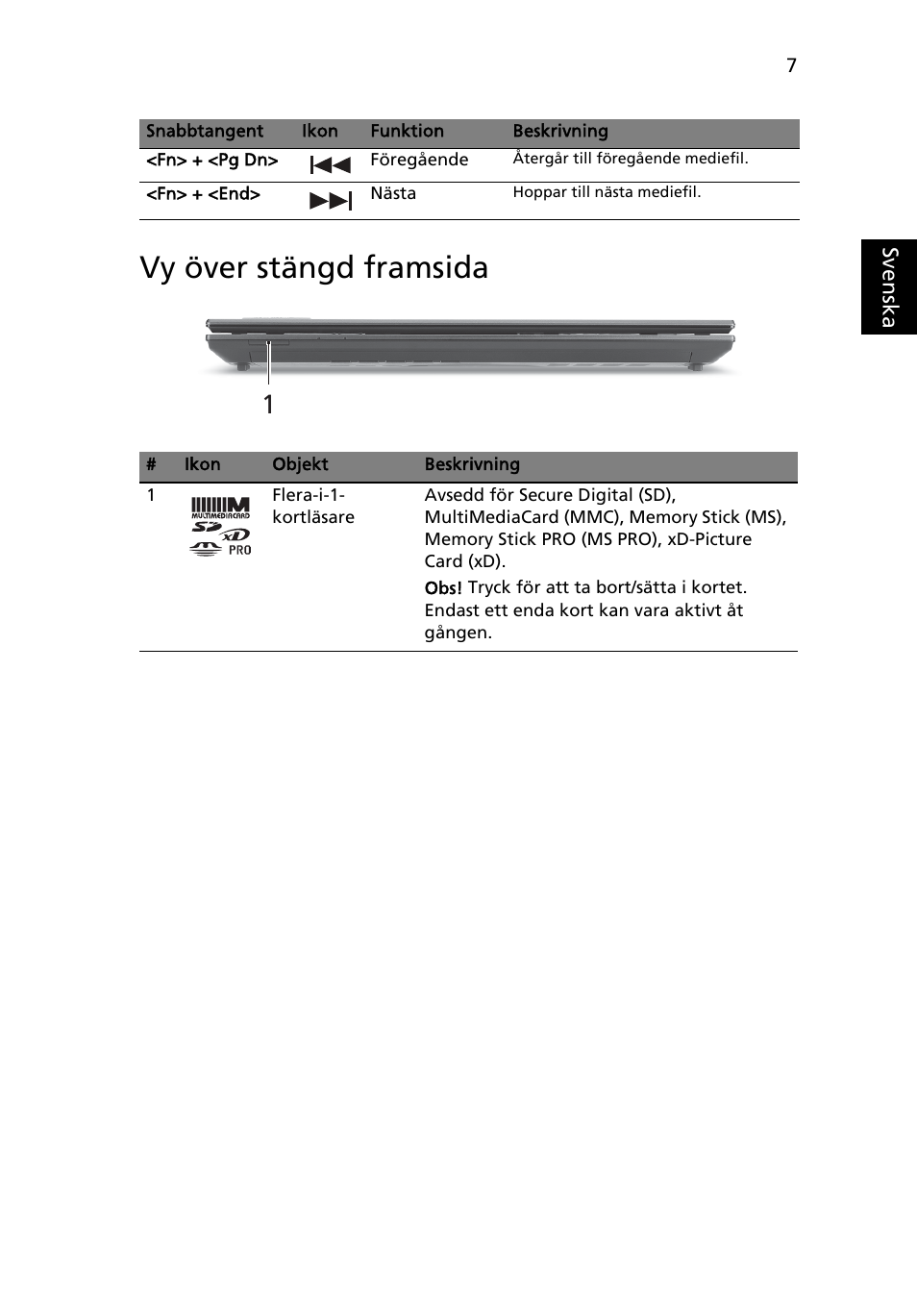 Vy över stängd framsida | Acer TravelMate 4740ZG User Manual | Page 101 / 316