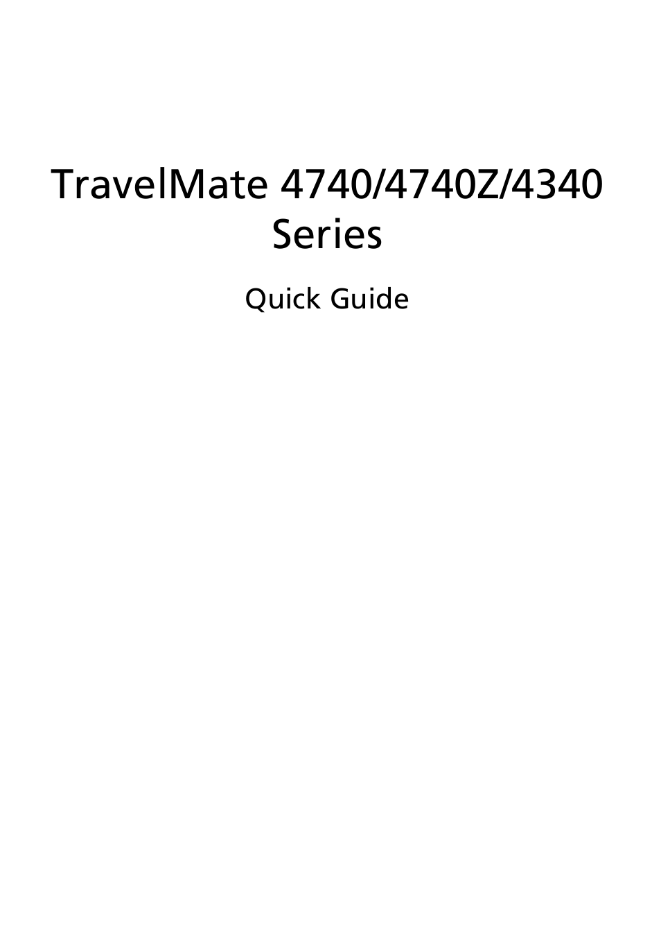 English | Acer TravelMate 4740ZG User Manual | Page 3 / 316