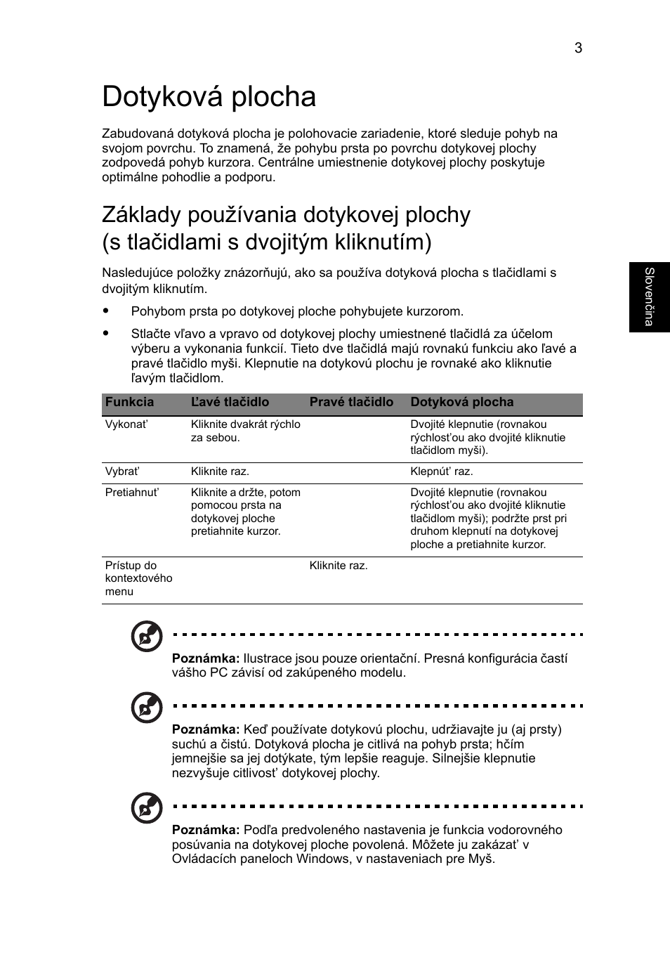 Dotyková plocha | Acer Aspire 5736Z User Manual | Page 1099 / 2205