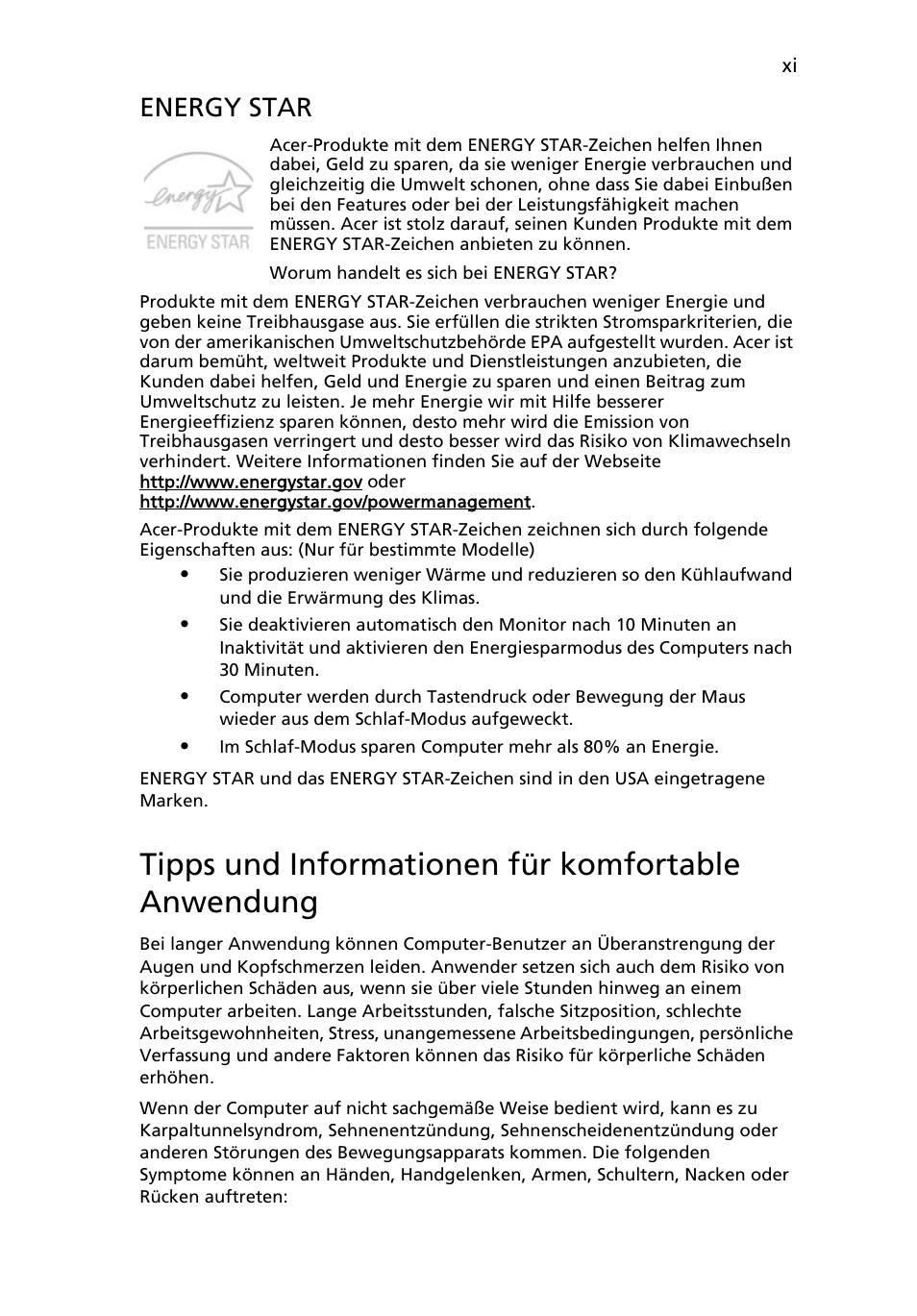 Tipps und informationen für komfortable anwendung, Energy star | Acer Aspire 5736Z User Manual | Page 159 / 2205