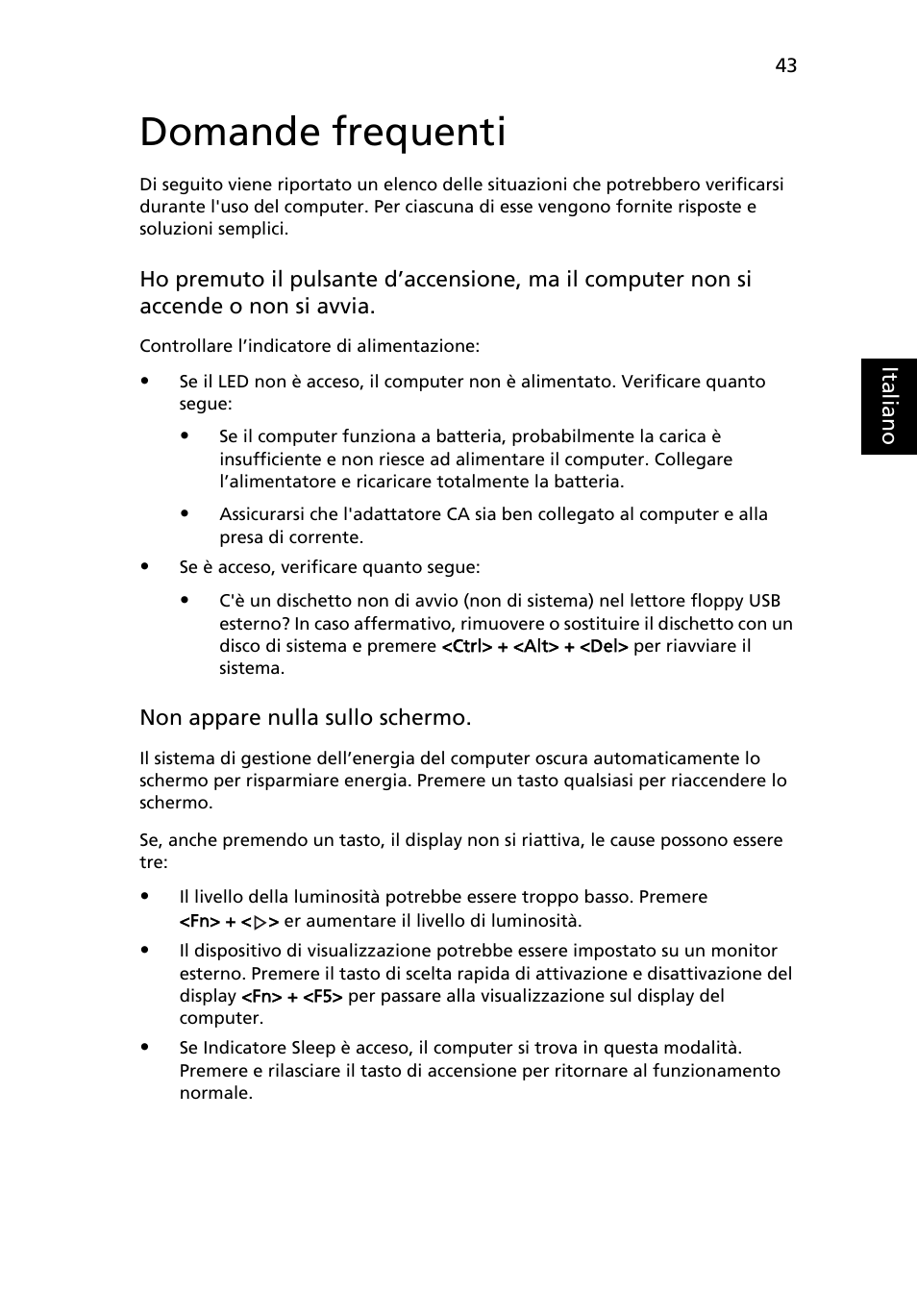 Domande frequenti | Acer Aspire 5736Z User Manual | Page 285 / 2205